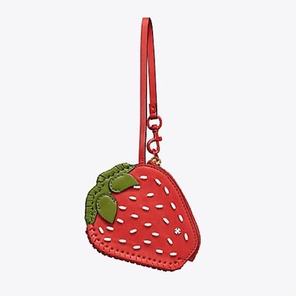 Tory Burch Handbags - NWT Tory Burch strawberry 🍓 leather pouch